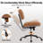 Faux Leather Modern Walnut Office Chair, Armless Computer Desk Chair-983753964