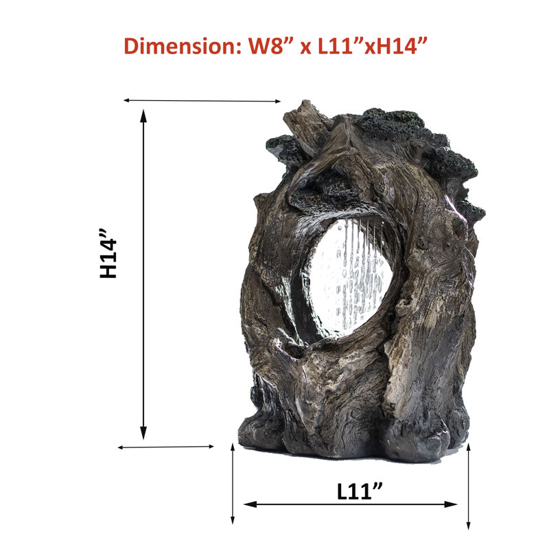Drumacullin Hand Crafted Weather Resistant Indoor Outdoor Water Fountain Fountain with Light