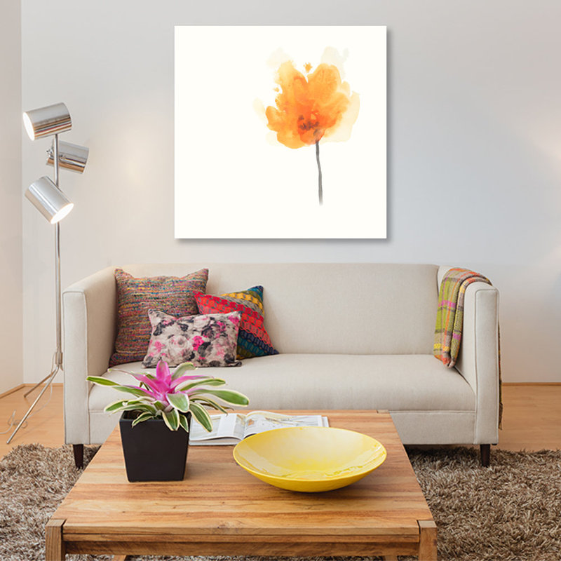 « expressif fleuris ix », impression sur toile, H 18 po x l 18 po x P 1,5 po, Toile tendue, Pas de tapis