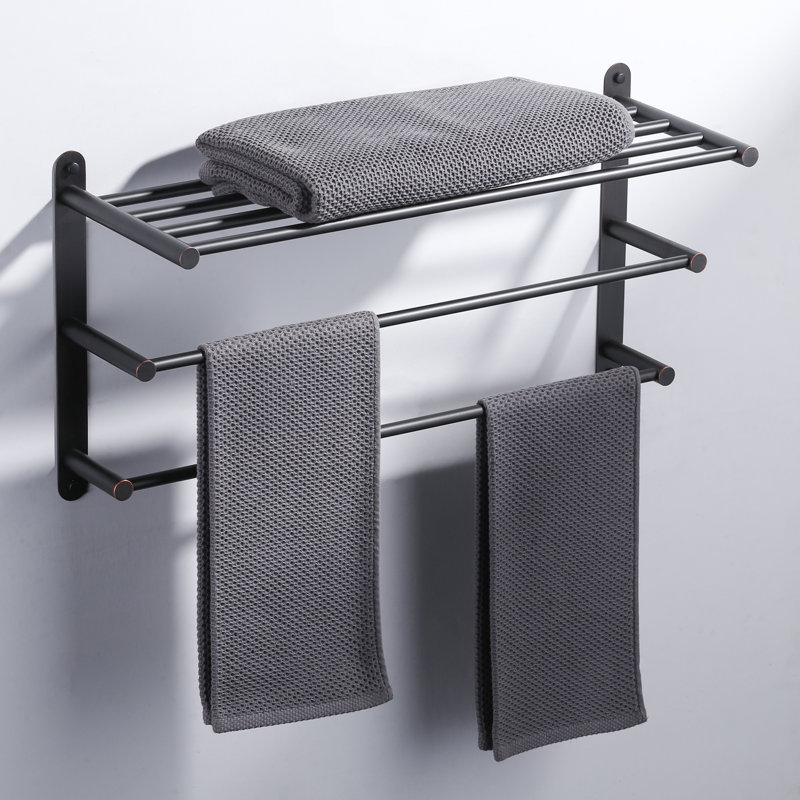 Aleasha 24-Inch Oil Rubbed Bronze Wall Mounted Triple Towel Rack