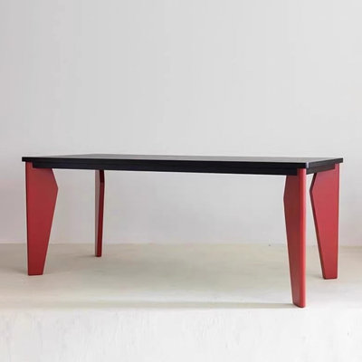 Table de salle à manger lourde en bois massif naturel