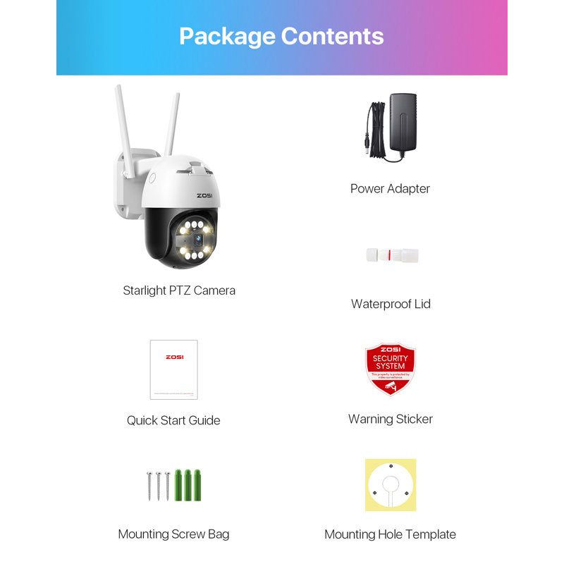Caméra IP de sécurité C353 3K 5MP WiFi 355 ° PTZ avec audio bidirectionnel et détection de véhicule