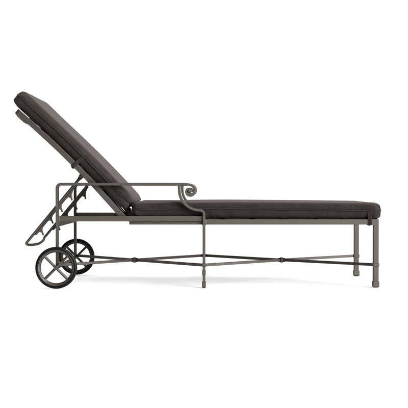 Venetian Outdoor Chaise Lounge, Fusion Charcoal, Mica