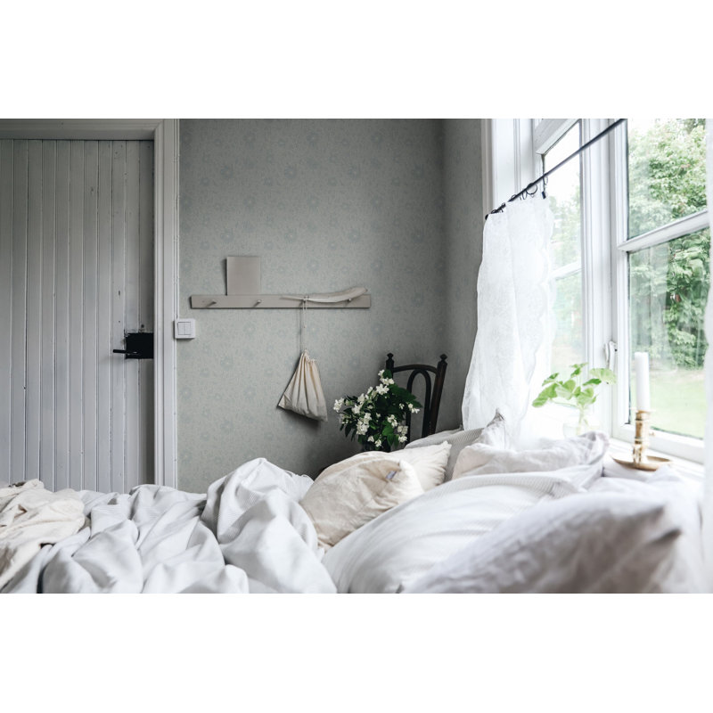 Ett Hem Floral Wallpaper Roll, Misty Blue