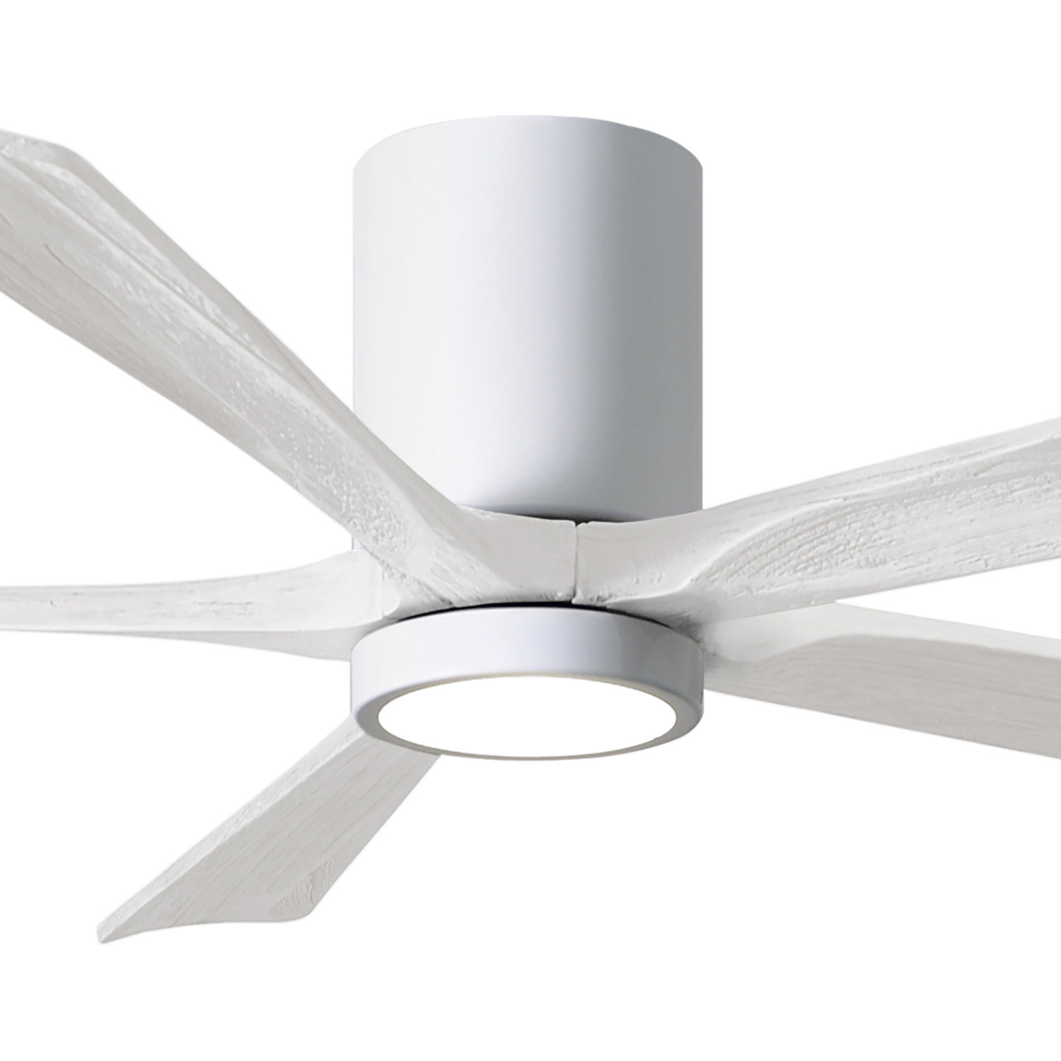 Irene Ceiling Fan with LED Light Kit, Gloss White, 60", Matte White