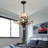 Eftica 30" Modern Firefly Chandelier 7 - Light Dimmable with Hanging Chain