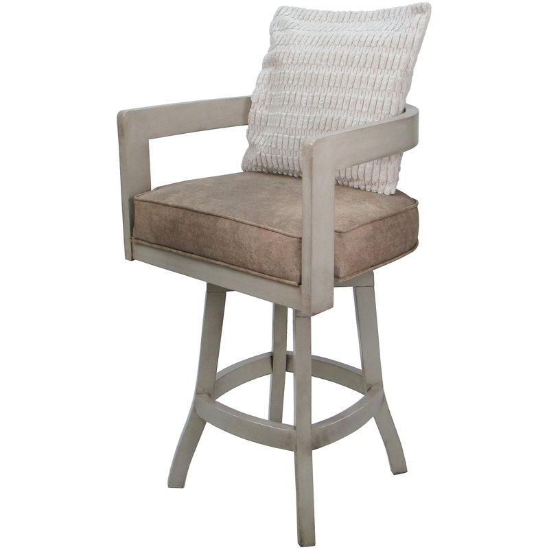 Vinyle marbré Megill - coussin crème, Extra Tall (34" Seat Height), Grey, Gray