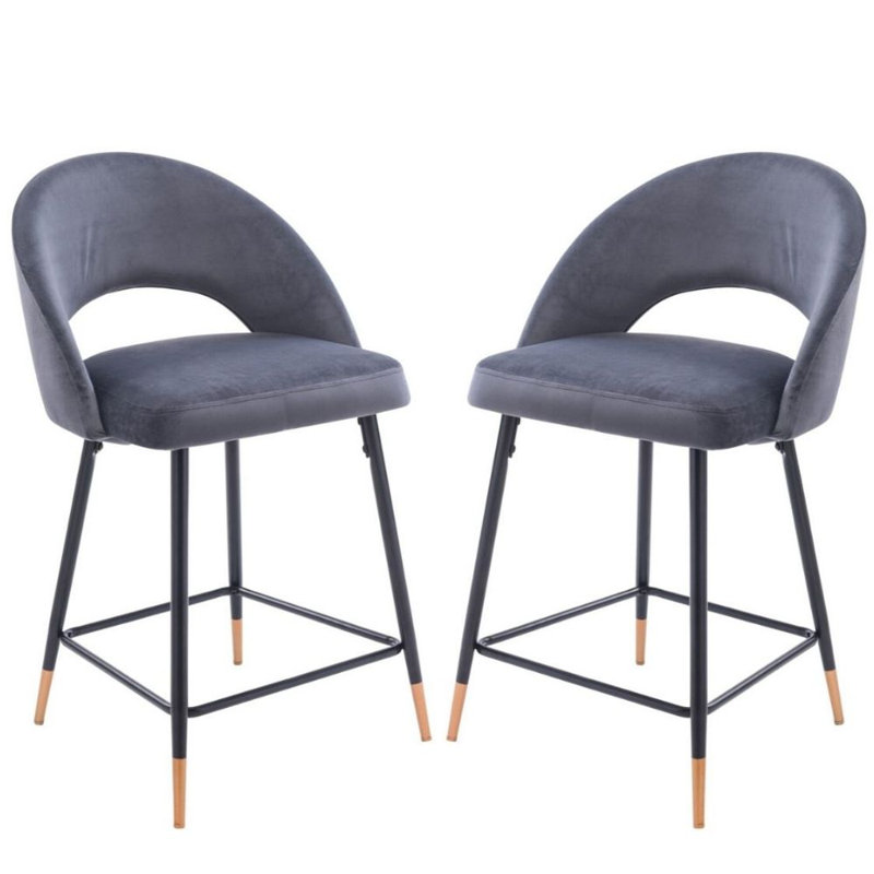 Tabouret de bar Crawfordsland 30, Gris