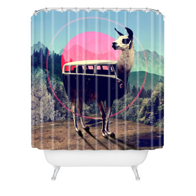 Ali Gulec Llama Van Single Shower Curtain