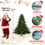 Full-Shaped Christmas Tree With  Tips – PE/PVC Mixed Needles, Wide Base For Large Spaces, Hinged Structure For Easy Setup, Metal Stand For Strong Support*-383892225-383892229