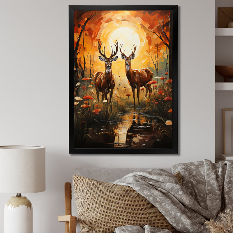 Chalmette, savane africaine symphonie II, H 44 po x l 34 po x P 1,5 po, Cadre photo noir