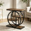 Table de bout en bois à 4 niveaux, table d'appoint avec tablettes de rangement multicouches