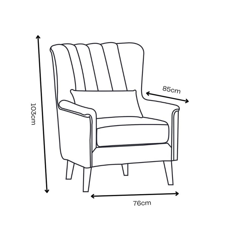 Colvin Velvet Wingback Chair, Winter Moss Gray Velvet