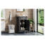 Meuble-lavabo autoportant de 18 po avec lavabo en céramique, porte ajustable, tablette de style champêtre français en noir
