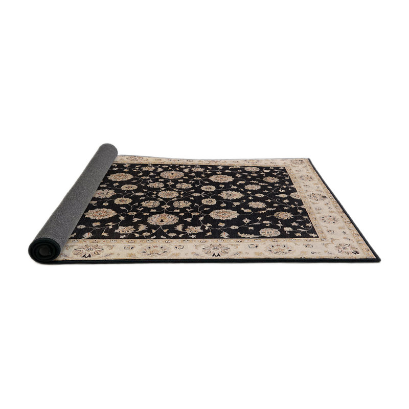 Tapis oriental noir / beige Nafne, Rond 4 pi