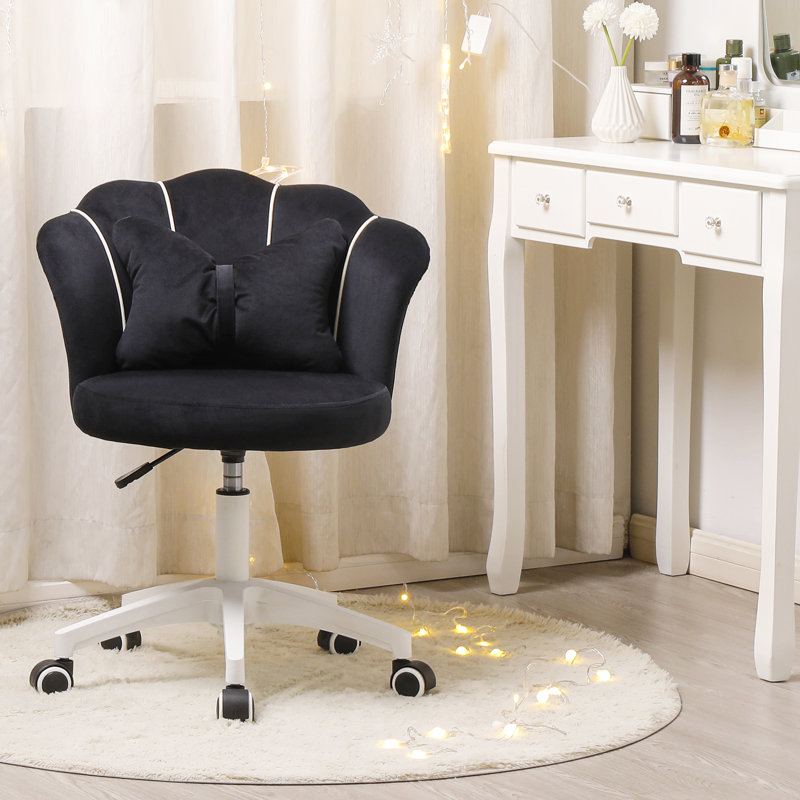 Dahlgren Velvet Task Chair, Black