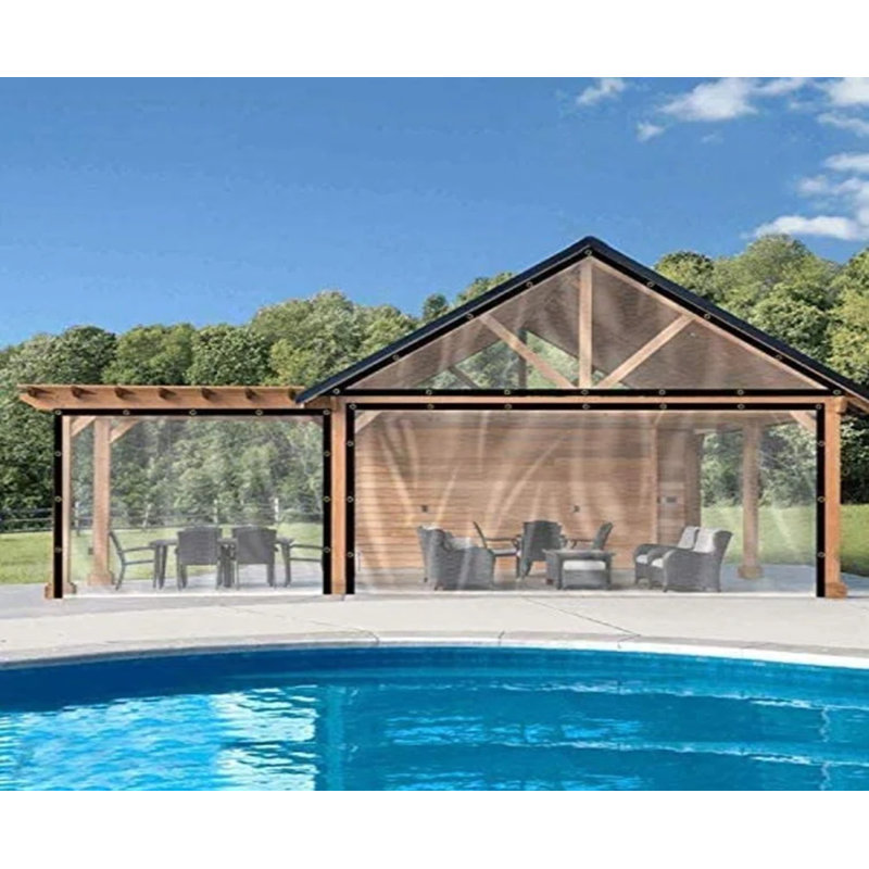 Blue Elephant Clear Polyvinyl Chloride (PVC) Replacement Canopy, 304.8cm H x 609.6cm W