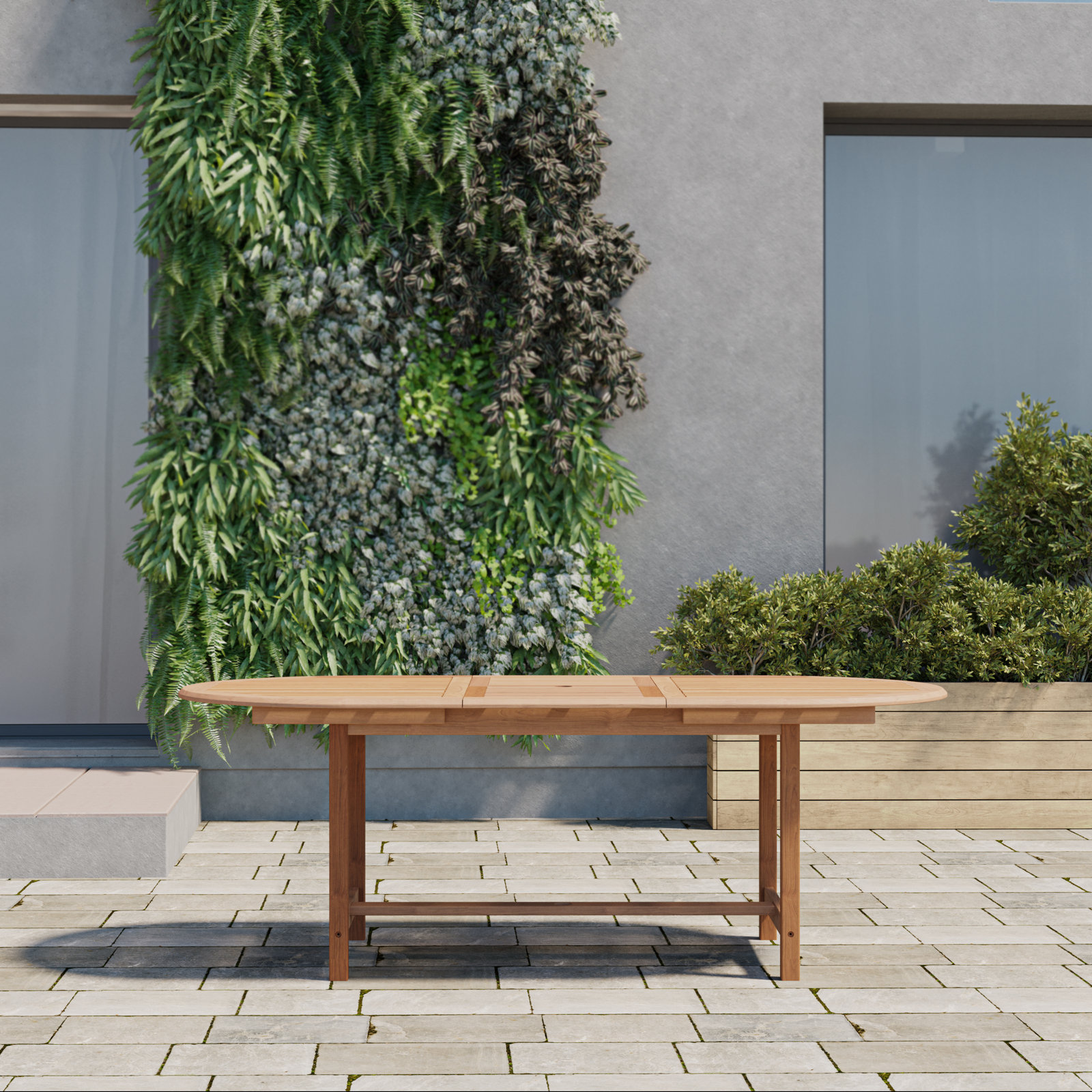 Anautica 79" Teak Patio Dining Set, White