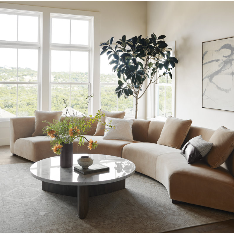 Liam Modular Sectional, Surrey Camel Cotton Blend