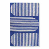 Echo Geometric Area Rug in Blue/Ivory