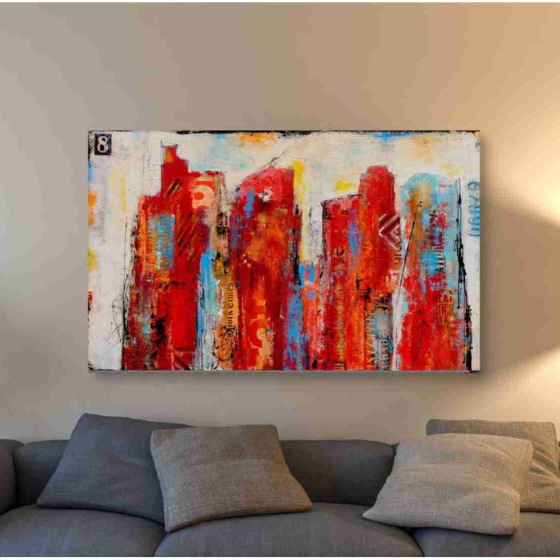"Epic Graffiti" District 8 "par Erin Ashley, art mural sur toile, 54 po x 40 po