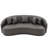 91'' Faux Leather Curved Sofa-184670490