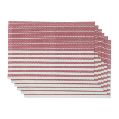 Pilla Vinyl Striped Rectangle Placemat