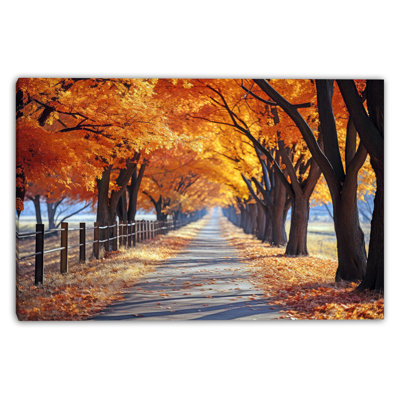 Art mural sur toile Golden Canopy Country Lane