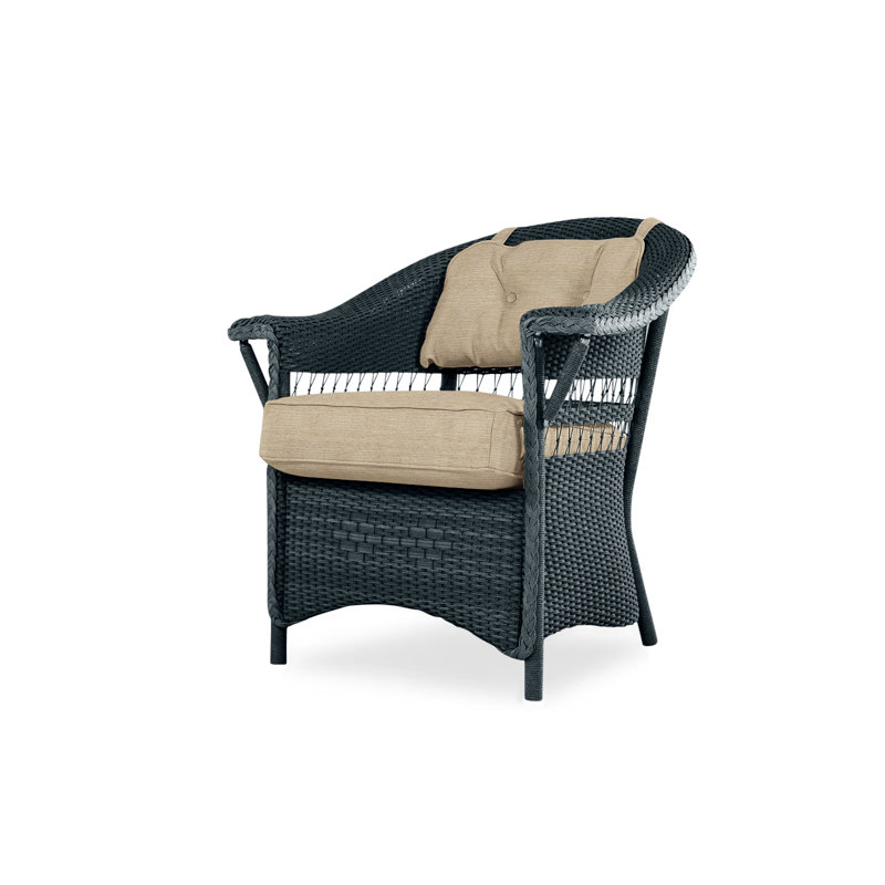 Nantucket Outdoor Dining Armchair, Loveboat Saffron, Ivory