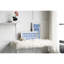 Ensemble de 2 sculptures suspendues bleues et blanches, décoration murale moderne, 12,5 po x 24,5 po