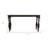54" Black Solid Wood Distressed Console Table