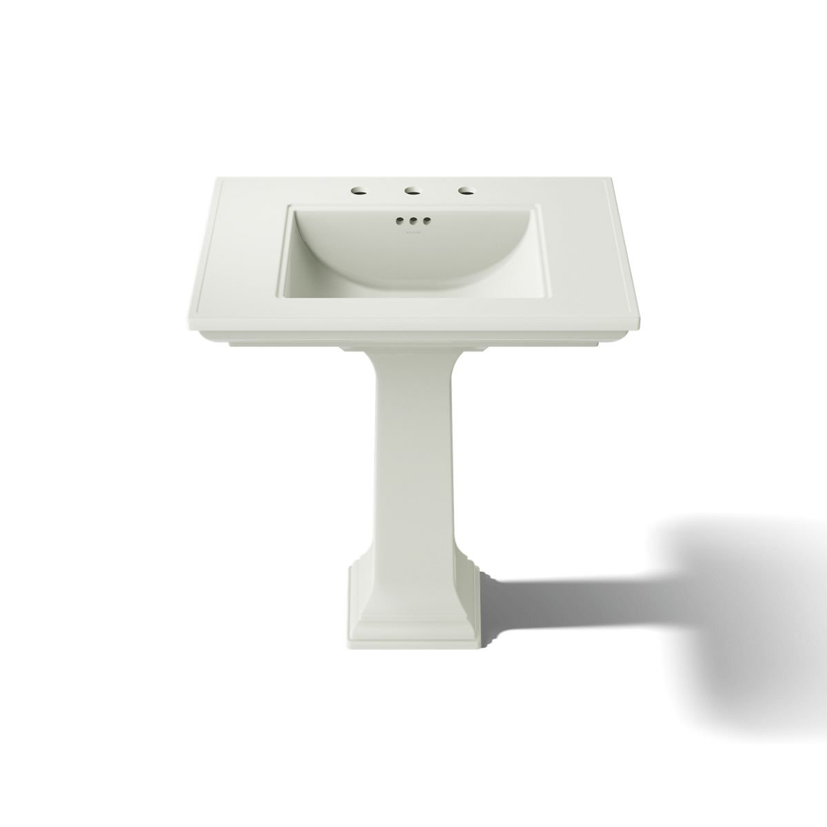 Memoirs Stately Pedestal Bathroom Sink, Dune, 8" Centers, 34.75" H x 22.19" W x 30.69" L