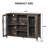 Wine Bar Cabinet With Led Light,Home Coffee Cabinet With Wine And Glass Rack,Kitchen Buffet Sideboard With Storage,Liquor Cabinet For Bar,Dining Room,Kitchen-1362667349