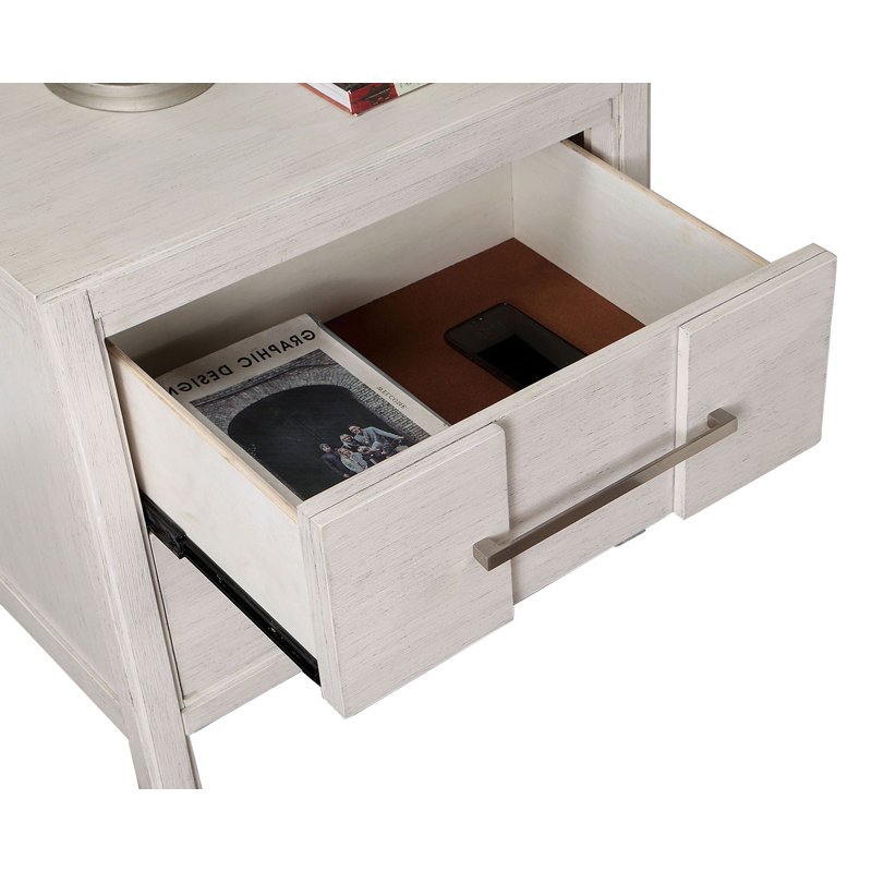 Table de chevet, blanc, Blanc