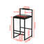 Tabouret de bar noir de 2: hauteur comptoir, rembourrage en cuir pu, repose-pieds, structure en métal stable pour les meubles-lavabos et appartements 2 tabourets de hauteur: rembourrés, robustes et fonctionnels-424399860