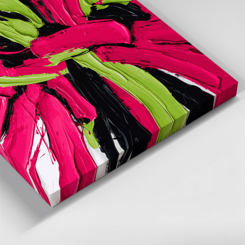 «Neo Expressionism», art mural sur toile rouge, H 12 po x l 12 po