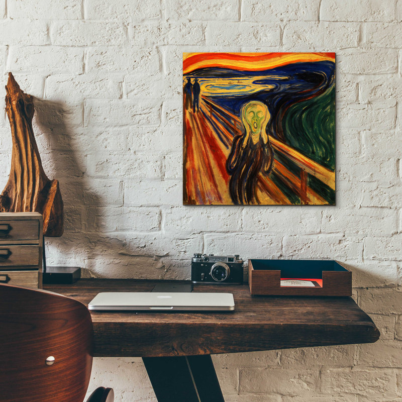 Epic Art «The Scream» par Edvard Munch, acrylique Gla «The Scream» par Edvard Munch, H 12 po x l 12 po x P 0,13 po