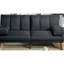 Lit réglable en polyfibre noire pour une vie confortable avec du bois massif et un tissu moderne-121108872