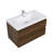 Bacup 35.5" Wall-Mounted Single Bathroom Vanity Set