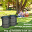 Poubelle de camping, poubelle escamotable / corbeille de recyclage, sacs de déchets de jardin réutilisables / sacs de jardin / sacs à feuilles, poubelle de voiture, poubelle de recyclage de camping pliable, paquet de 2