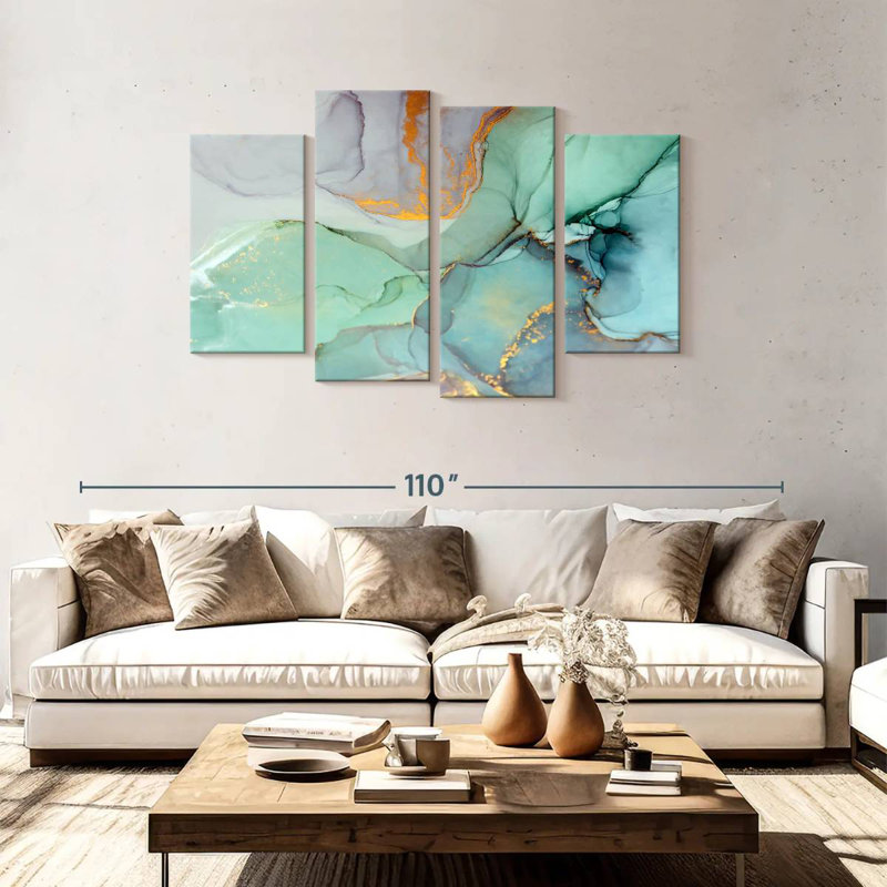 Avery Green Bronze Abstract, 48" H x 75" W