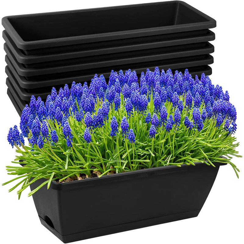 Boîte à fleurs 8 pièces, boîtes à fleurs 17 pouces, boîte rectangulaire