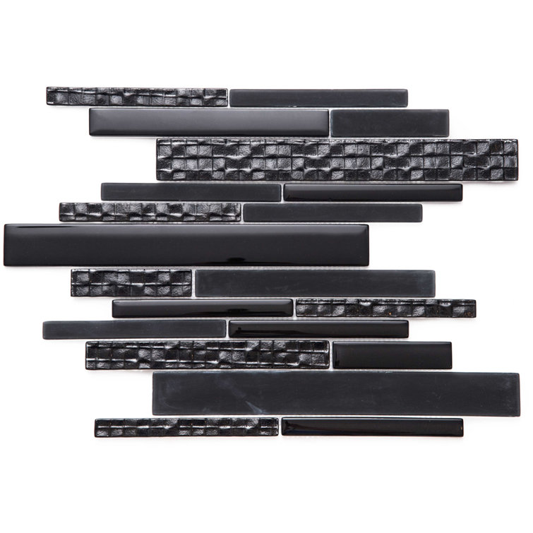 Karma Random Sized Glass Linear Mosaic Wall Tile