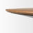 Round Solid Wood Top Metal Base Dining Table