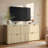 Elaren Faux Travertine 5 Drawers Dresser 52" Wide Modern Wood Chest For Bedroom Living Room