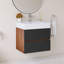Meuble-lavabo mural 24 po avec lavabo à surface solide blanc-1460534625
