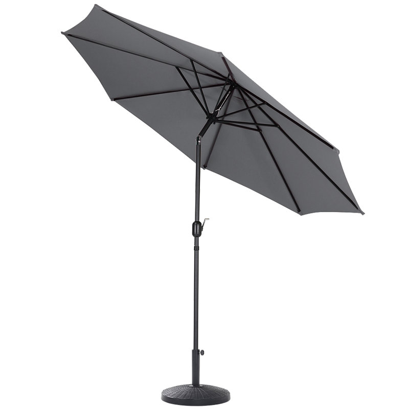 Aaroon 300cm Tilt Market Parasol, Dark Grey