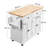 Maiara Solid Wood Top Kitchen Island