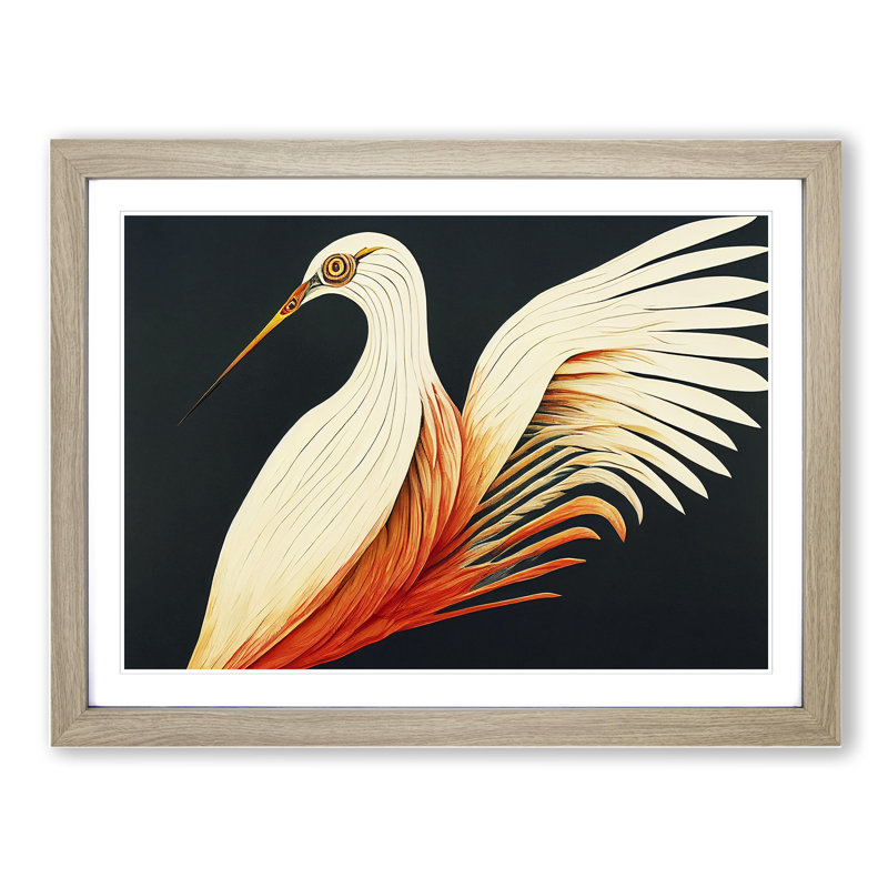 Boundless Bird - Single Picture Frame Print, Oak Framed, 46cm H x 64cm W x 2cm D