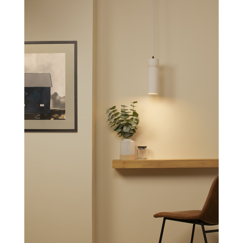 Luminaire suspendu sablier 1 lumière Ashford, Bronze foncé, Bisque